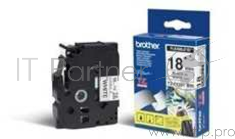 Наклейка ламинированная TZ-EFX241 (12 мм черн/бел,TZ-FX241)