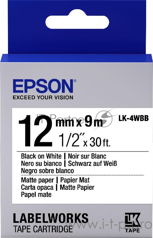 Лента LK-4WBB Black/White 12/9