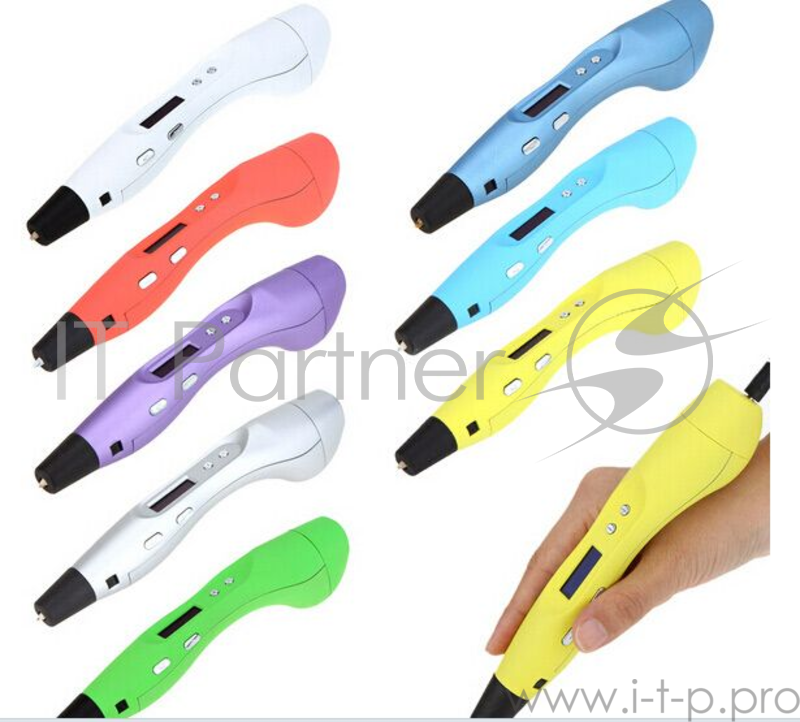 Ручка 3D Cactus CS-3D-PEN-E-YL PLA ABS LCD желтый