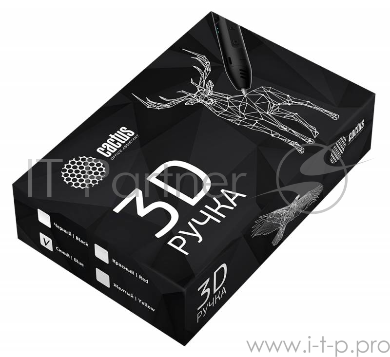 Ручка 3D Cactus CS-3D-LTP2-BL PLA LCD синий