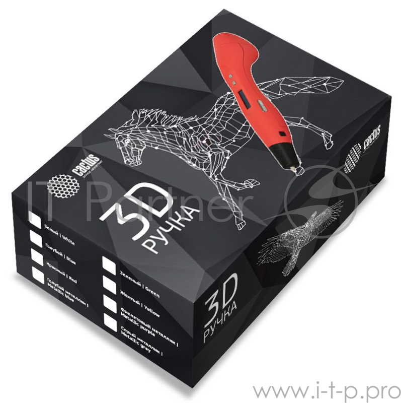 Ручка 3D Cactus CS-3D-PEN-E-GR PLA ABS LCD Зеленый