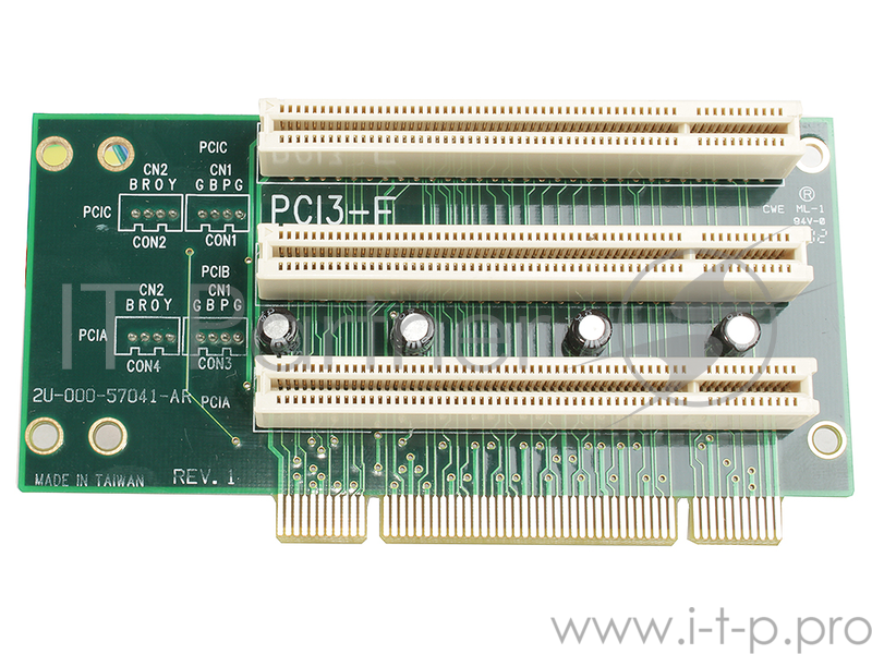 Райзер-карта Chieftec UNC PCI-CARD-2U для серверных корпусов , для корпусов 2U, 3 x PCI 32 bit slot
