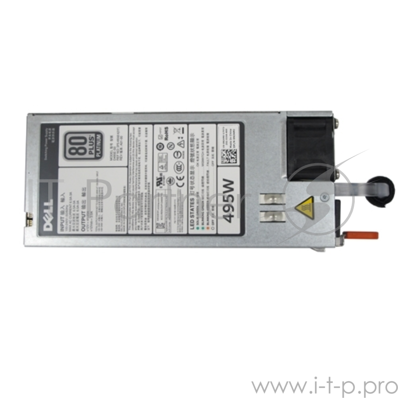 DELL Hot Plug Redundant Power Supply 495W for R530/R630/R730/R730xd/T330/T43 (analog 450-ADWP, 450-AEEP).