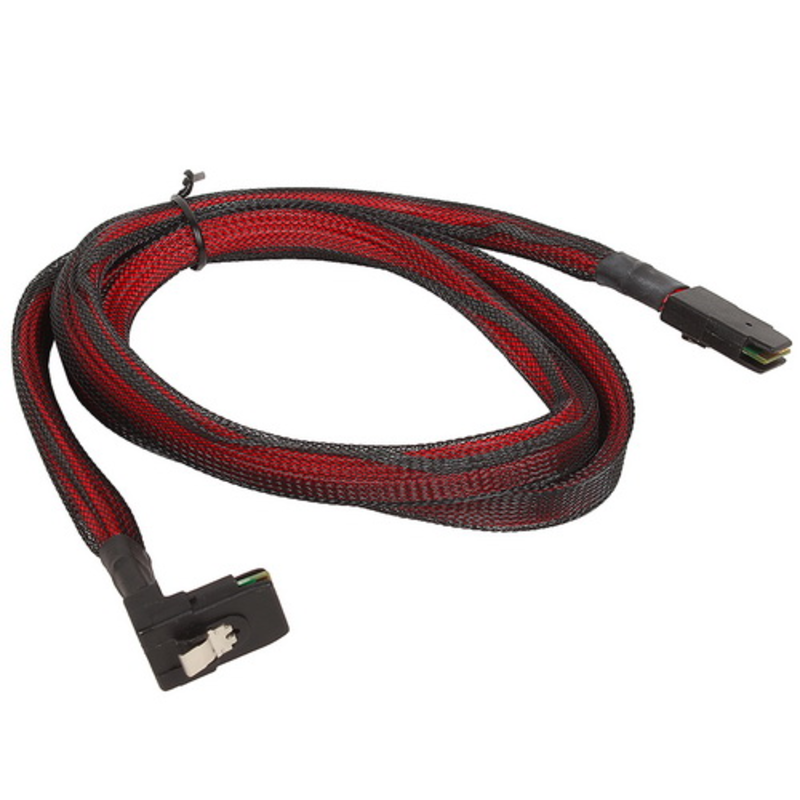 Кабель ACD-RA8087-SFF8087-08M, Internal, SFF8087(угловой)-to-SFF8087 ( mSAS RightAngle -to- mSAS), W/SideBand, 75cm (LSI00312) (6705174-075)