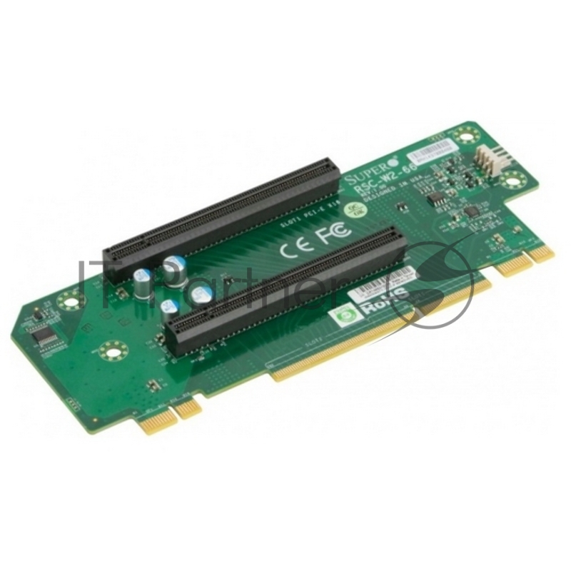 RSC-W2-66 - Riser Card 2U, (2 PCI-Ex16), Left Slot (WIO) Passive