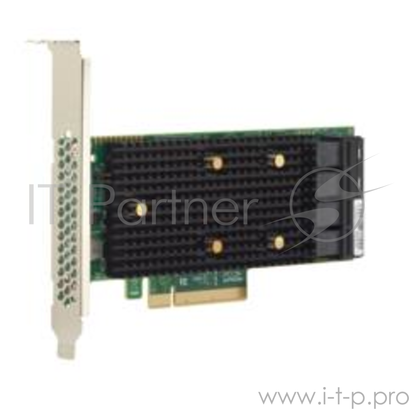 HBA-адаптер SAS 9400-16i SGL (05-50008-00), PCIe 3.1 x8 LP, Tri-Mode SAS/SATA/NVMe 12G HBA, 16port(2*int SFF8643), 3416 IOC