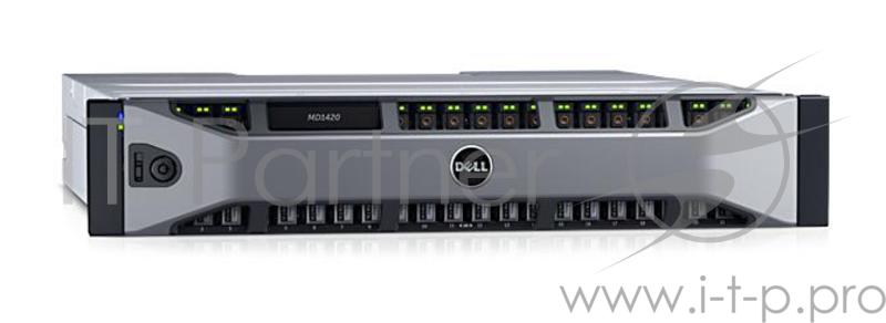 Дисковая полка Dell PowerEdge MD1420 x24 2.5 SAS 2x600W PNBD 3Y /2x2m Cab SAS SFF-8644 /H830 LP 2GbNV (210-ADBP-7)