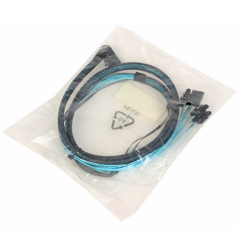 Кабель ACD-RA8643-SATASB-08M, Internal SFF8643-to-4*SATA+SB ( HDmSAS (ПРЯМОЙ) -to- 4*SATA+SideBand ) 75cm (LSI00410, LSI00409, 2279800-R) (6705170)