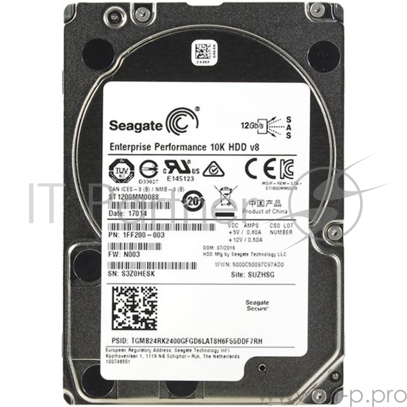 Жесткий диск Seagate Original SAS 3.0 1200Gb ST1200MM0088 Enterprise Performance (10000rpm) 128Mb 2.5