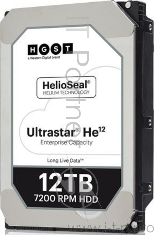 Жесткий диск HDD HGST Ultrastar HE12 (3.5’’, 12TB, 256MB, 7200 RPM, SATA 6Gb/s, 512E SE) SKU: 0F30146