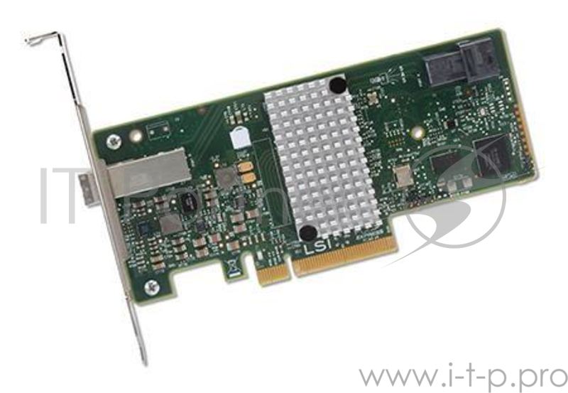 Контроллер LSI Logic SAS9300-4i4e SGL PCI-E, 4-port int/4-port ext 6Gb/s, SAS Adapter (LSI00348)