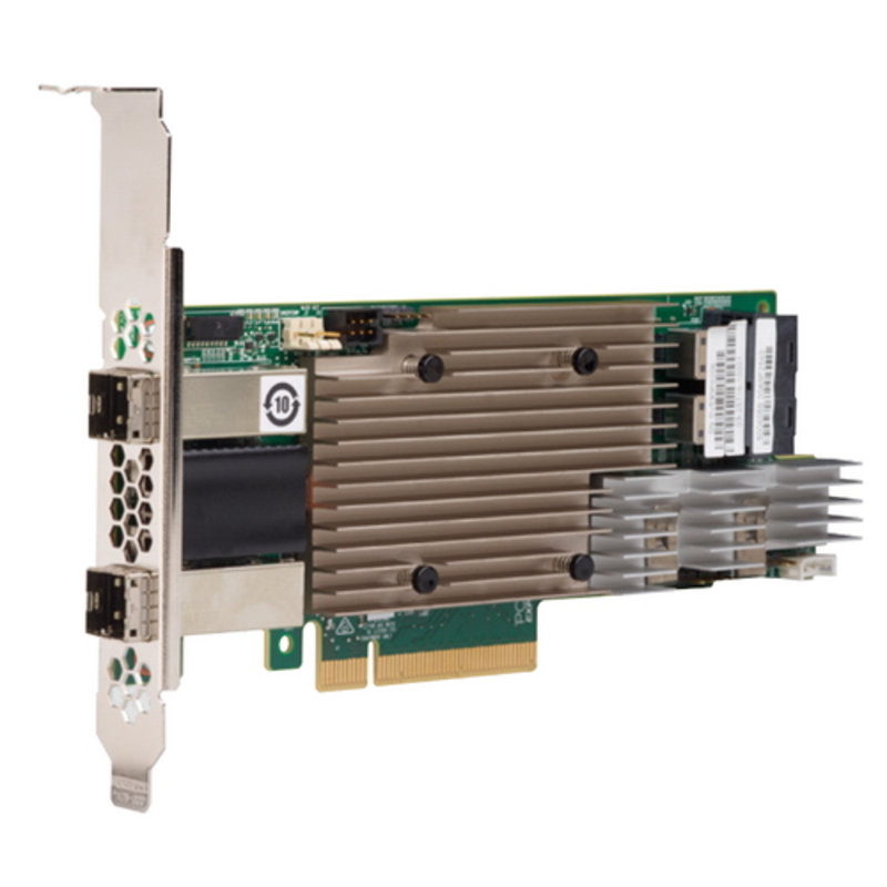 Контроллер MegaRAID SAS 9380-8I8E SGL (05-25716-00), PCIe 3.0 x8 LP, SAS/SATA 12G, RAID 0,1,5,6,10,50,60, 16port(2*int SFF8643 + 2*ext SFF8644), Cache 2GB, 3316ROC