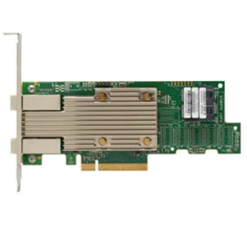 Контроллер LSI SAS 9400-8i8e SGL (05-50031-02), PCIe 3.1 x8 LP, Tri-Mode SAS/SATA/NVMe 12G HBA, 16port(2*int SFF8643+2*ext SFF8644), 3516 IOC