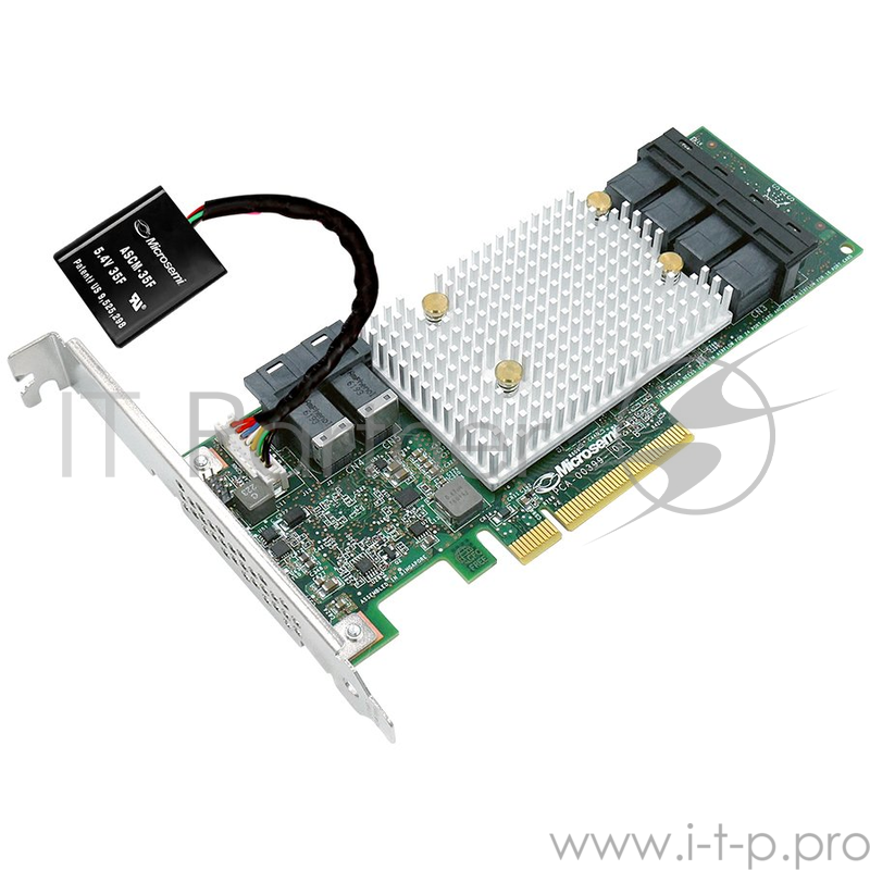 Контроллер Microsemi Adaptec SmartRAID 3151-4i Single, 2294900-R, 4 internal ports, 1 x SFF-8643, RAID 0, 1, 5, 6, 50, 60, 1 ADM, 10 ADM