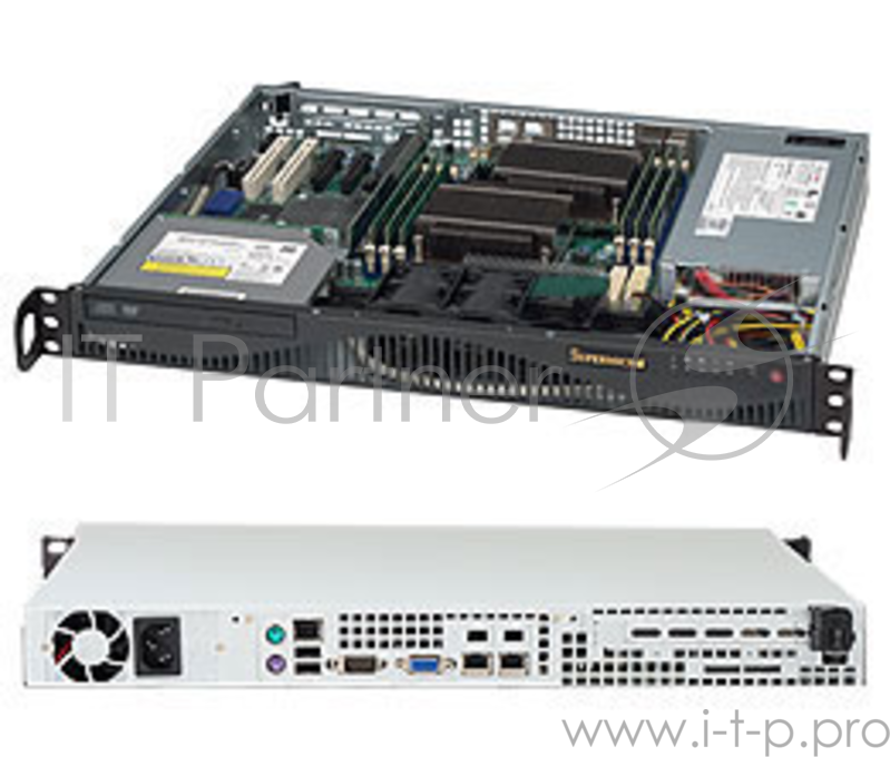 Корпус SuperMicro CSE-512F-350B 350W черный