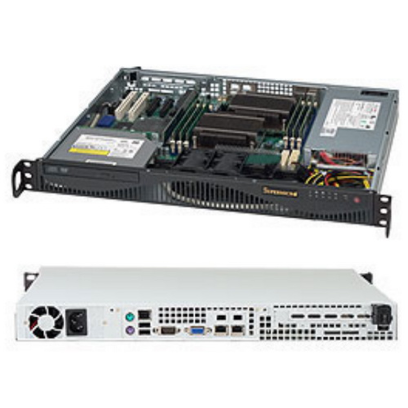 Корпус SuperMicro CSE-512F-350B 350W черный