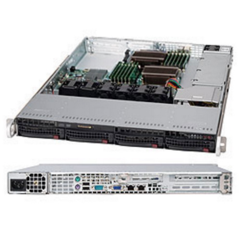 Корпус CSE-815TQ-563UB, BLACK 1U SC815 U1/O W/563W