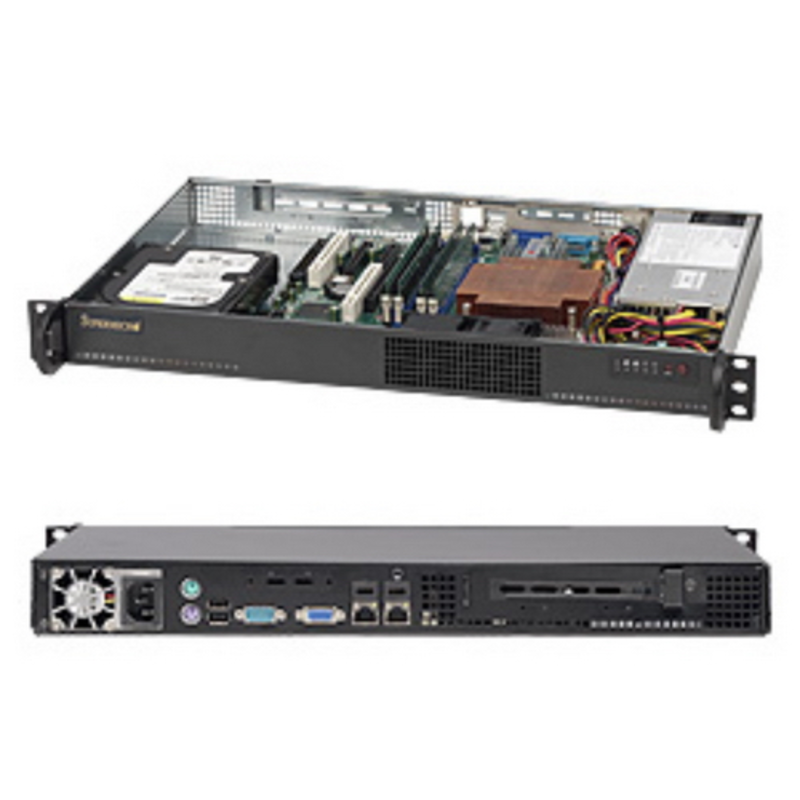 Корпус CSE-510-203B, Black 1U SC510 chassis w/ 200W