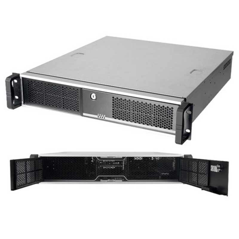 Корпус 2U RM24100-L2, BK CC1012,LOW PROFILE REAR WINDOW,W/TWO DOOR+FAN+PS2 PSU BKT,SINGLE(CHENBRO,SR/SK) (RM24100H01*13054)
