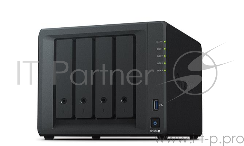 СХД настольное исполнение 4BAY NO HDD DS918+ SYNOLOGY