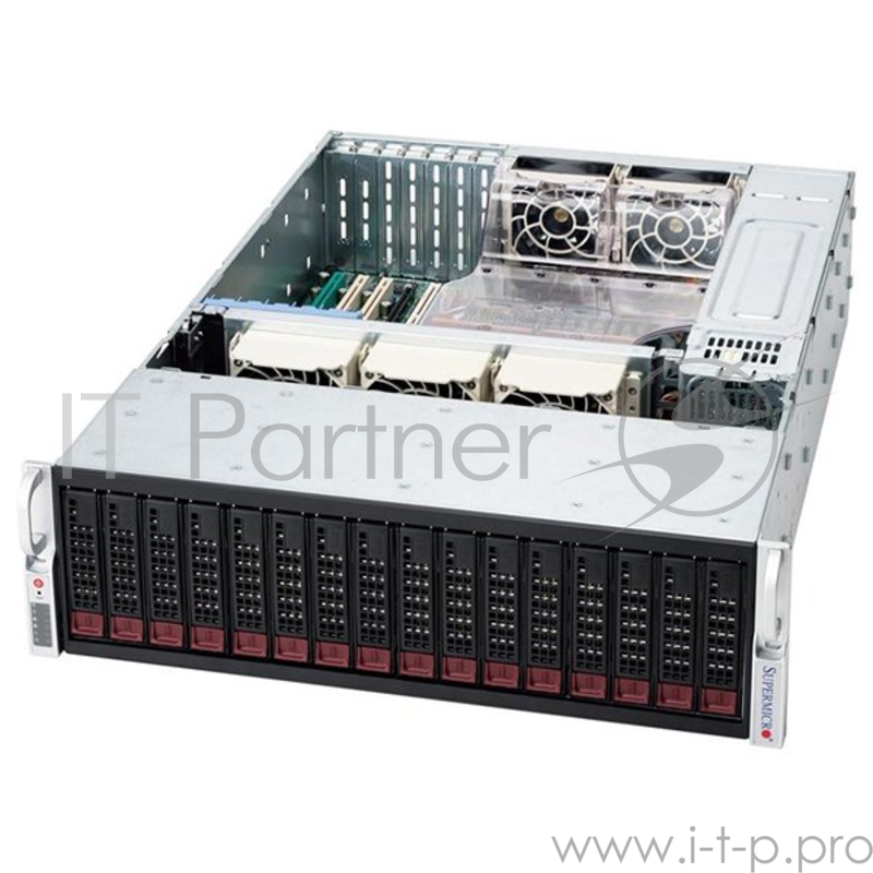 Корпус Supermicro CSE-826BA-R920LPB, 2U, 12x3.5” HS HDD Bays, direct backplane with 3xSFF 8087, opt. rear 2x2.5” HS HDD Bays, 13.68x13 or 12”x13” E-ATX, 7xLP, 2x920W 80+Platinum, rail.