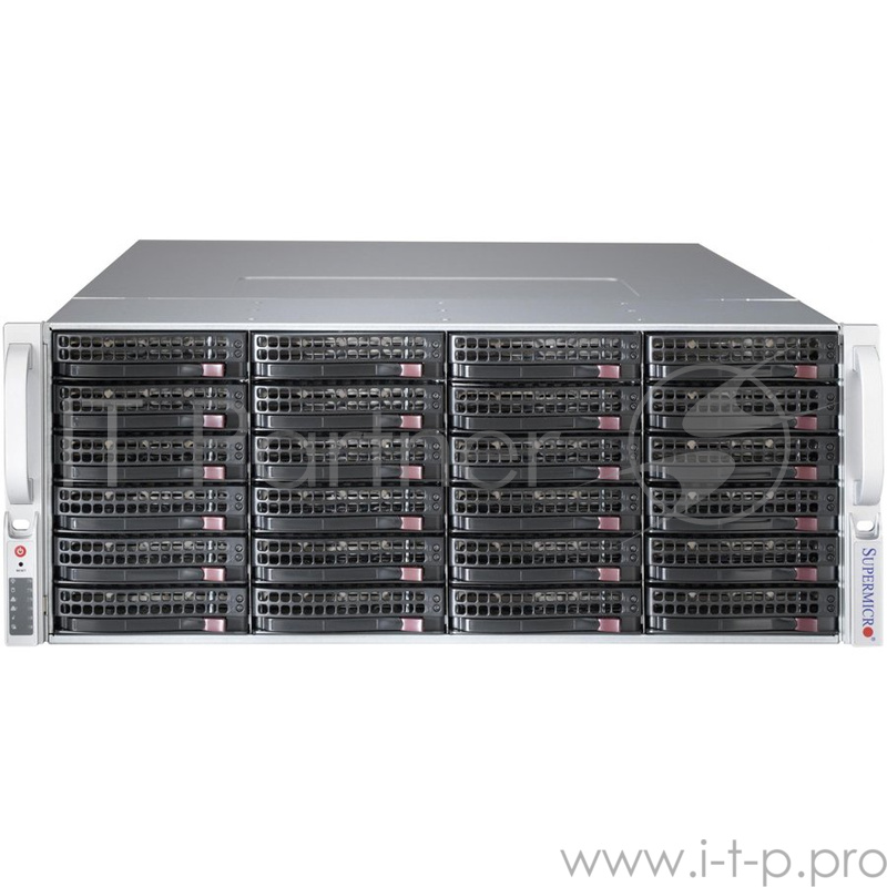 Корпус Supermicro 847E16-R1K28LPB, 4U, Single SAS-II Expander, Redundant PSU 1280W, Low Prifile - Black