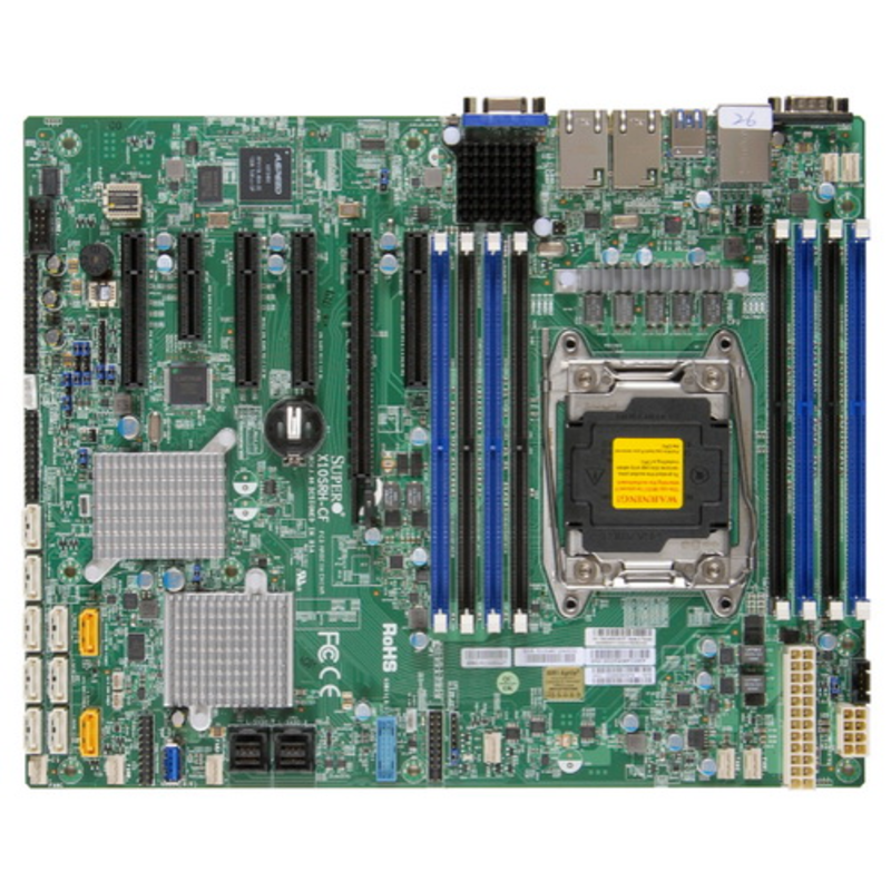 Материнская Плата SuperMicro MBD-X10SRH-CLN4F-O Soc-2011 iC612 ATX 8xDDR4 10xSATA3 SATA RAID iI350-AM4 4xGgbEth, RTL