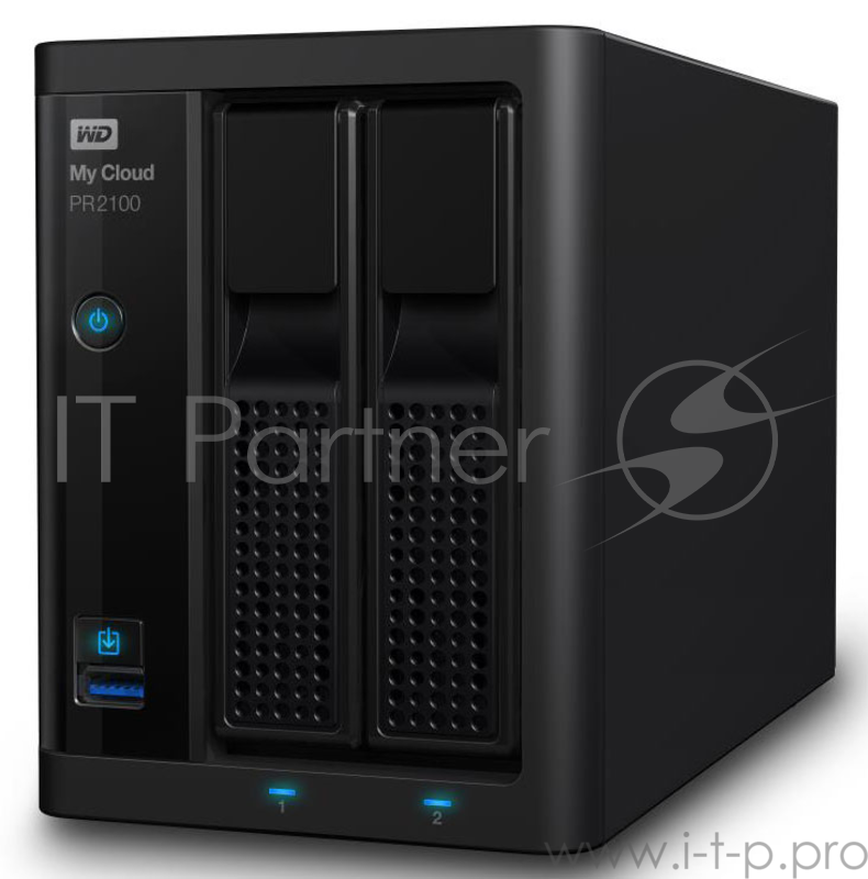 Дисковый массив Western Digital WDBVND0000NBK-EEUE WD My Cloud Pro PR2100 0Tb Сетевое хранилище 2xHDD 3,5