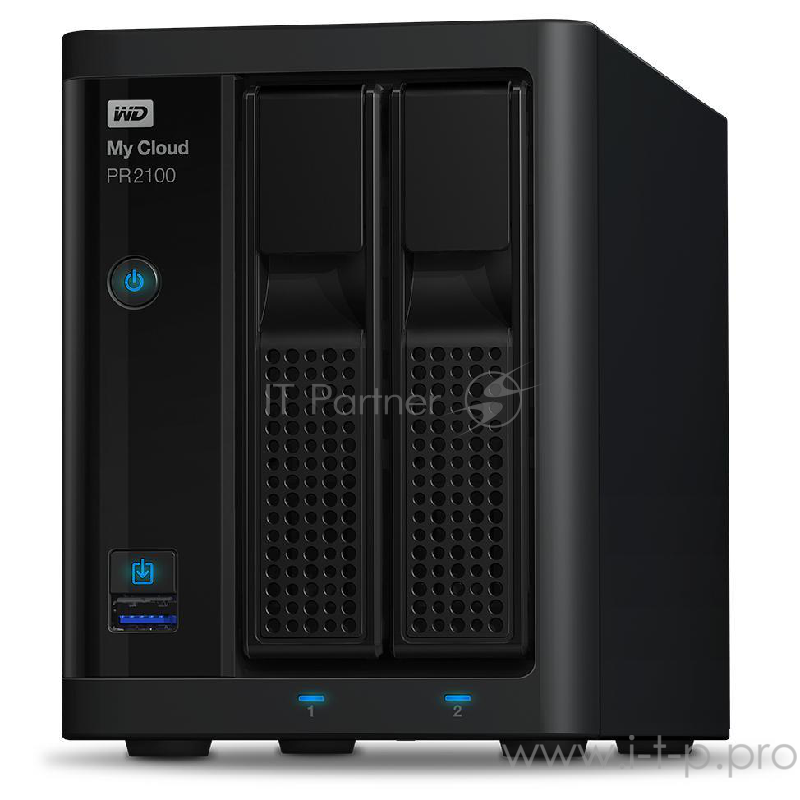 Дисковый массив Western Digital WDBVND0000NBK-EEUE WD My Cloud Pro PR2100 0Tb Сетевое хранилище 2xHDD 3,5
