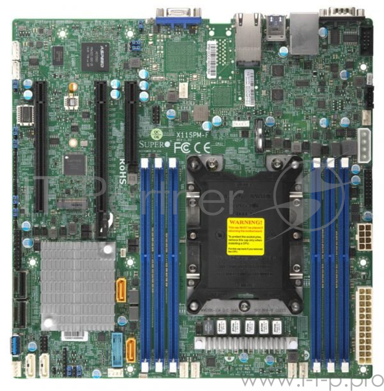 Материнская плата Supermicro Motherboard 1xCPU X11SPM-F Xeon Scalable TDP 165W/ 6xDIMM/ 12xSATA/ C621 RAID 0/1/5/10/ 2xGE/ 2xPCIex16, 1xPCIex8/ M.2(microATX)