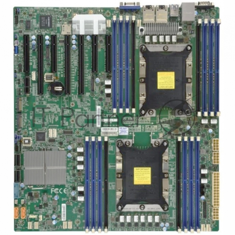 Материнская Плата SuperMicro MBD-X11DPH-I-O Soc-2011 iC621 eATX 16xDDR4 10xSATA3 SATA RAID 88E1512 2хGgbEth Ret