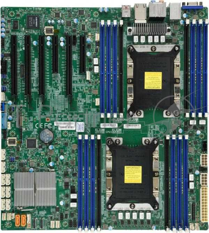 Материнская плата SuperMicro MBD-X11DAI-N-O E-ATX, Dual LGA3647, Intel C621, 16xDDR4, 10xSATA (RAID 0,1,5,10), 2x1GbE (Intel C621), IPMI 2.0 with LAN, 4xPCI-E3.0 x16 + 2xPCI-E3.0 x8, M.2 PCI-e3.0 x4 (2260,2280,22110), 2xNVMe, VGA port, Audio, RTL