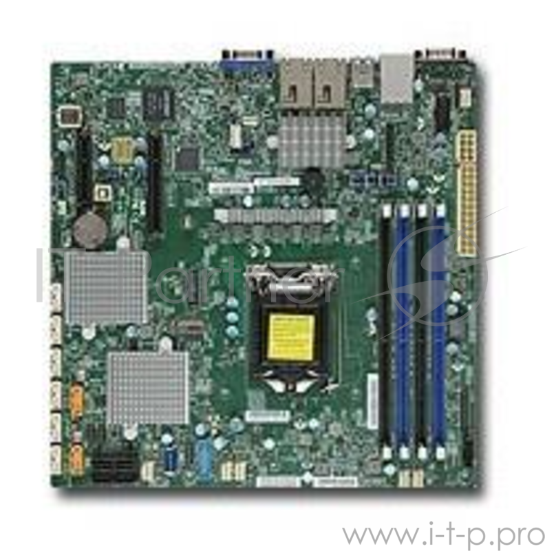 Серверная материнская плата SuperMicro MBD-X11SSH-CTF-O, Single SKT, Intel C236 PCH chipset, 6 x SATA3, 8 x SAS3(LSI3008), 3 x PCI-E 3.0, 2 x 10GbE, 2 x SATA-DOM, mATX - Retail