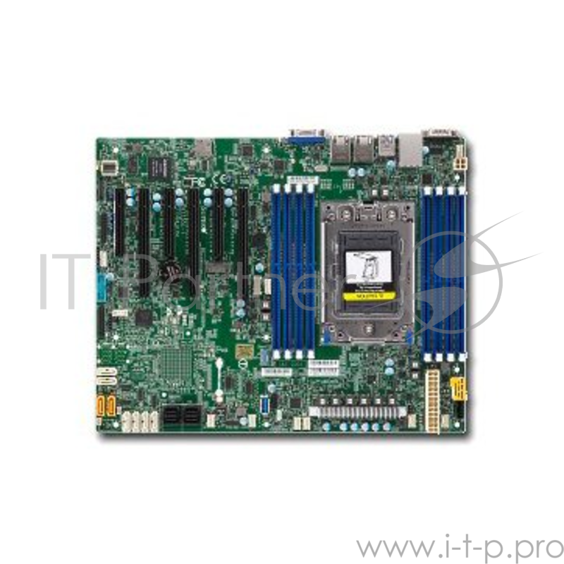 Материнская плата Supermicro Motherboard ATX Socket SP3 Single AMD EPYC 7000, up to 1TB DDR4 Reg ECC 2666MHz memory in 8 DIMM slots, 16 SATA3, 1 M.2, Dual Gigabit LAN ports, IPMI 2.0 + KVM, TPM 1.2