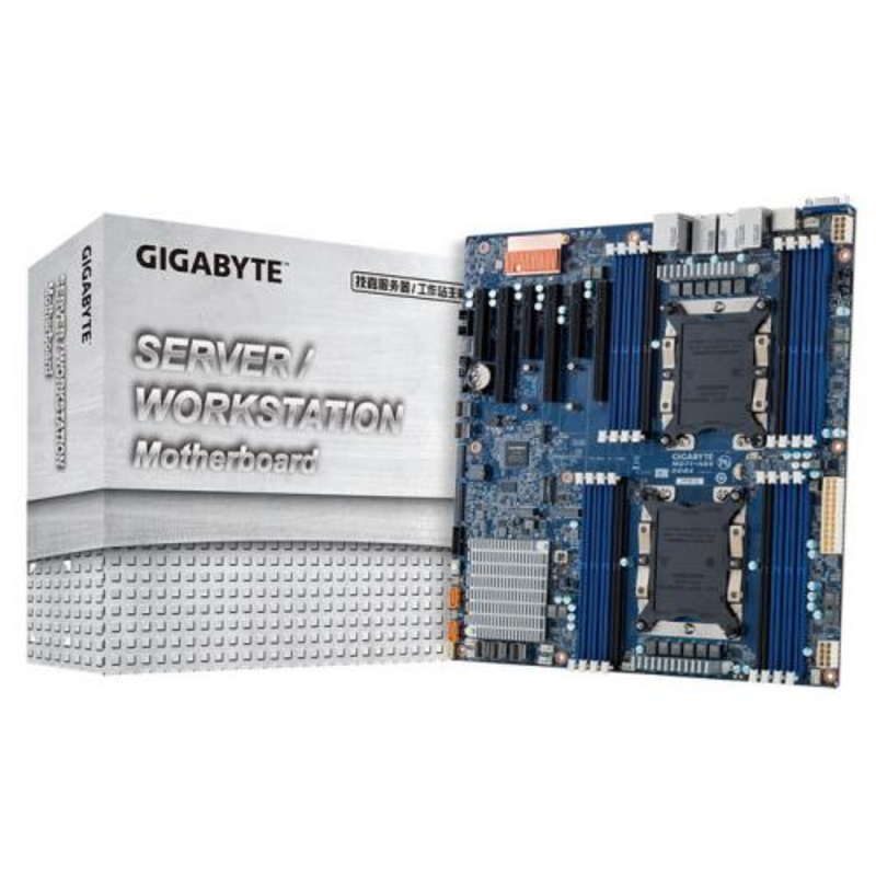 Серверная материнская плата MD71-HB0 1.1B (GAD71HB0MR-00-G11B) Intel Xeon Scalable Family,6-Channel RDIMM/LRDIMM DDR4,16xDIMMs,2x10Gb/s BASE-T and 2x1Gb/s LAN ports , 3 x SlimSAS (for 12 x SATA 6Gb/s),2xSATA DOM supported,Ultra-Fast M.2 and U.2 with