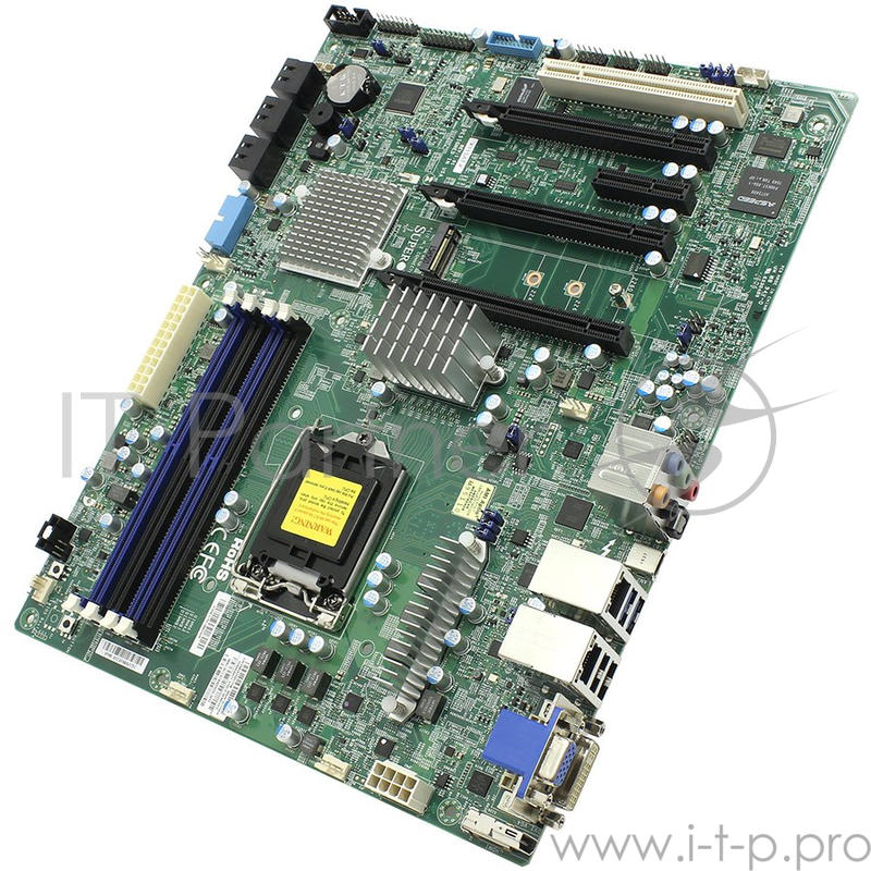 Серверная материнская плата SuperMicro X11SAT-F, Single SKT, LGA 1151, C236 chipset, 4 DIMMs, 2 X 1GbE LAN, IPMI, 6 x SATA3, 2 x SATA-DOM, ATX - Retail