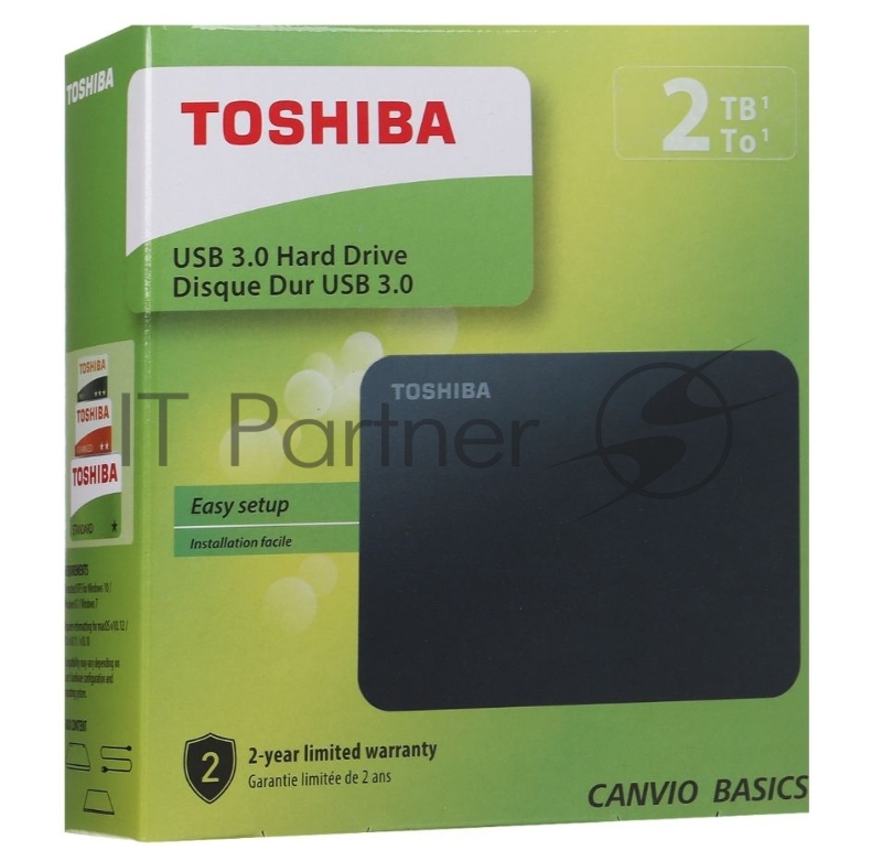 Носитель информации Toshiba Portable HDD 2Tb Stor.e Canvio Basics HDTB420EK3AA {USB3.0, 2.5