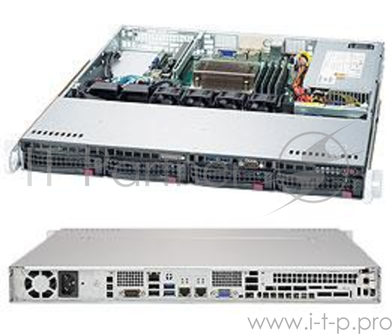 Серверная платформа 1U SATA BLACK SYS-5019S-MT SUPERMICRO