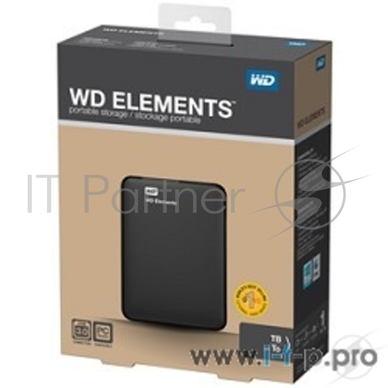 Носитель информации WD Portable HDD 500Gb Elements Portable WDBUZG5000ABK-WESN {USB3.0, 2.5