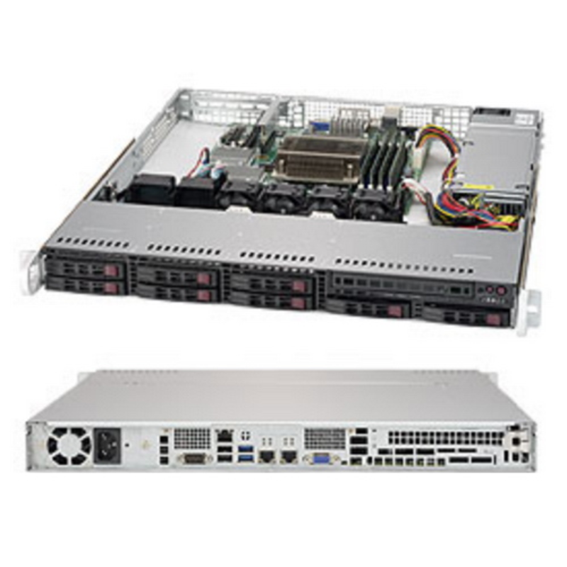 Платформа Supermicro Superserver SYS-1019S-MC0T, 1U, Single SKT LGA 1151, Short form factor, C236 chipset, 4 x DIMMs,LSI 3008 SAS3, 2 x PCIe3.0, 2 x 10GbE, IPMI, 400W PS