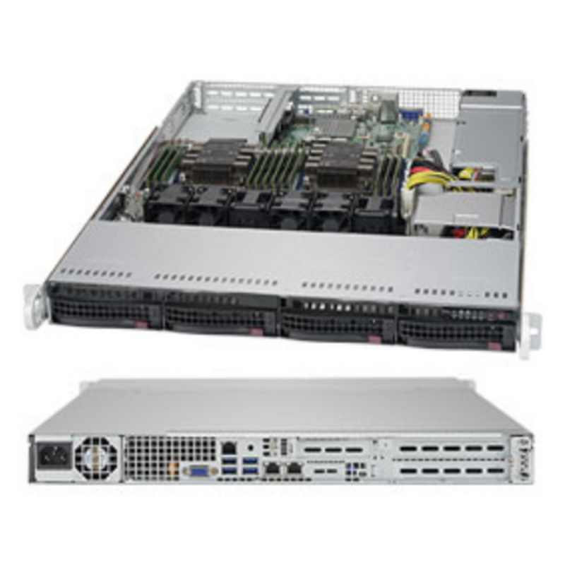 Сервер Supermicro SuperServer 6019P-WT - 1U - 4x SATA - Dual 1-Gigabit Ethernet - 12x DDR4 - 600W