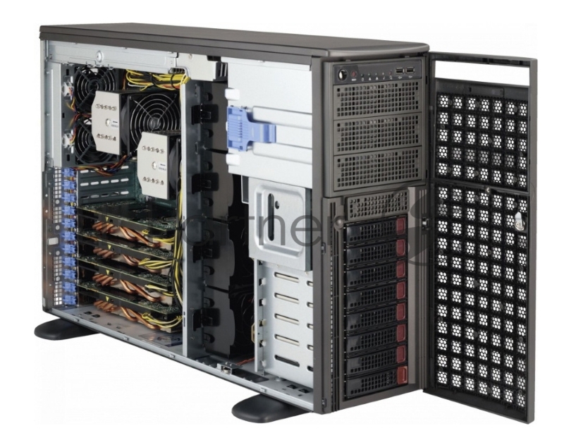Серверная платформа Supermicro SuperWorkstation 7049GP-TRT - 4U/Tower GPU Server - 8x SATA - Dual 10-Gigabit Ethernet - 2200W Redundant