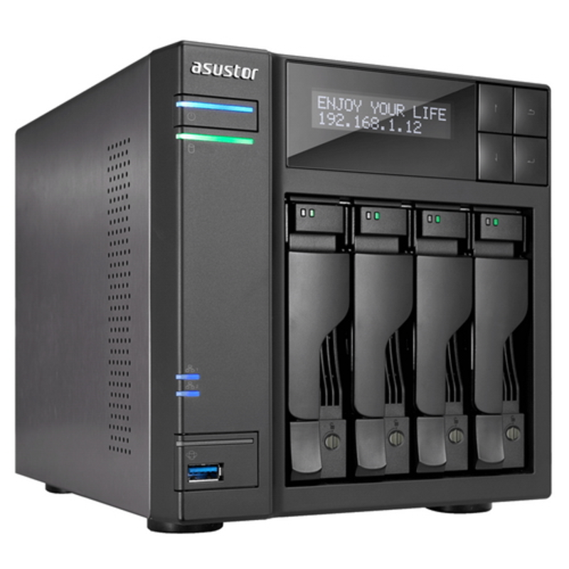 Cервер 4-дисковый AS-6404T ASUSTOR NAS SATA w/o HDD AS6404T , RTL {4}