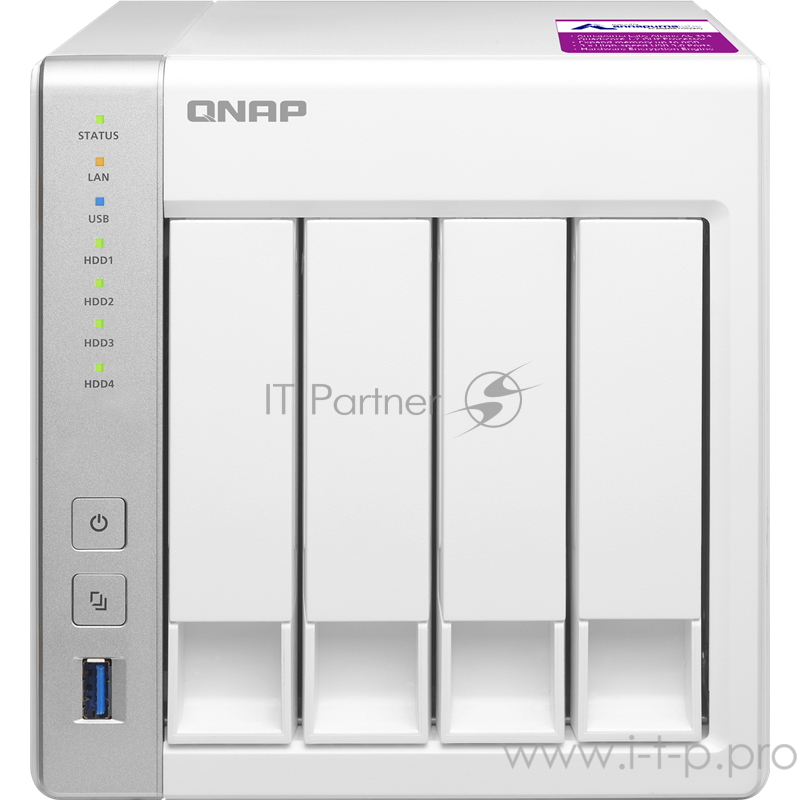 Сетевое хранилище без дисков SMB QNAP TS-431P2-4G NAS 4 HDD trays. ARM 4-core Cortex-A15 Annapurna Labs AL-314 1,7 GHz, 4 GB