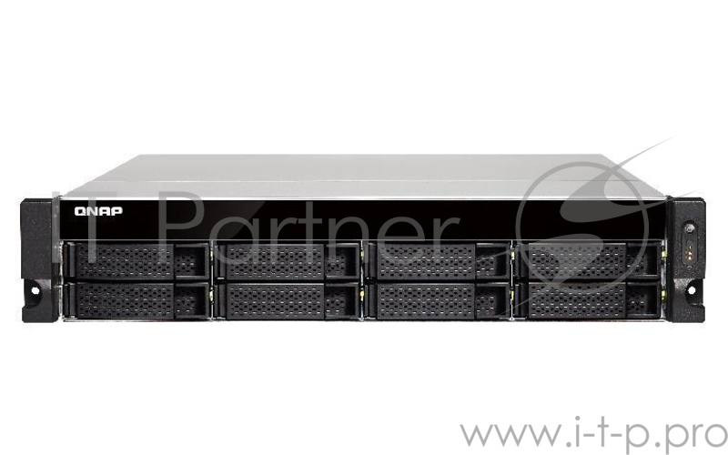 Сетевое хранилище без дисков SMB QNAP TS-853BU-4G NAS 8 HDD trays, rackmount, 1 PSU. 4-core Intel Celeron J3455 1,5 GHz (up to 2,3 GHz), 4 GB. W/o rail kit RAIL-B02