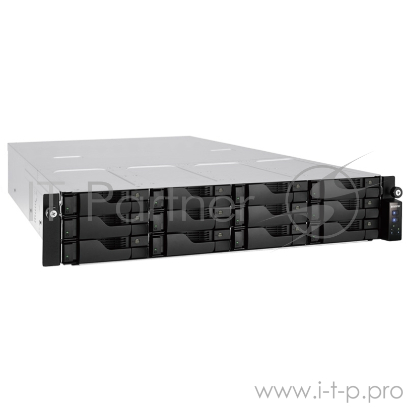Система хранения данных ASUSTOR AS7012RDX (12-Bay NAS, Intel Xeon 3.4 GHz Quard-Core, 4GB ECC DDR3, GbE x 4, HDMI, VGA, 2x PCI-E (10GbE options), USB 3.0 & eSATA, WoL, System Sleep Mode)