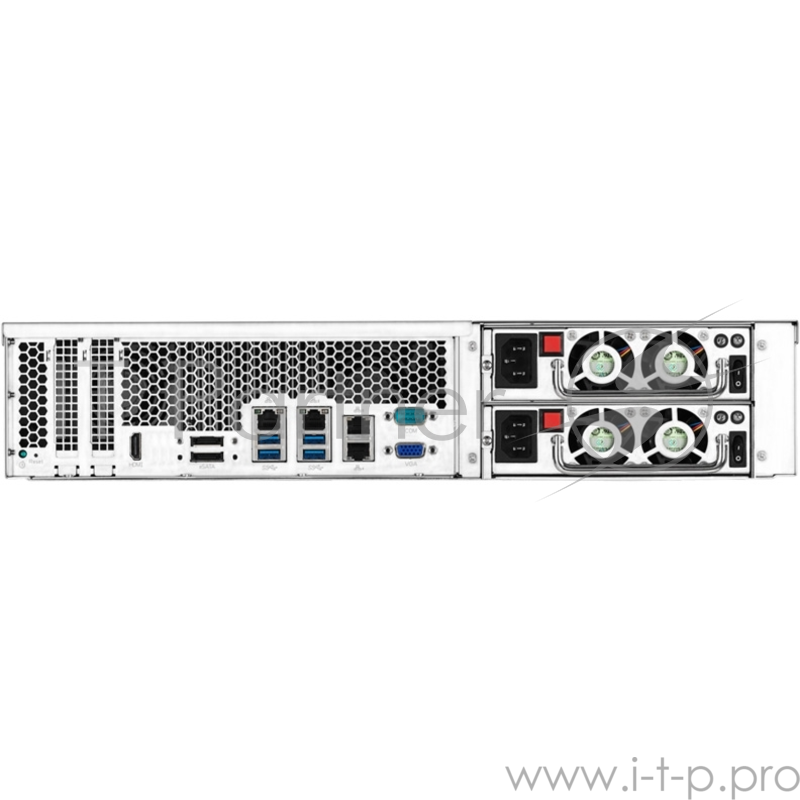 Система хранения данных ASUSTOR AS7012RDX (12-Bay NAS, Intel Xeon 3.4 GHz Quard-Core, 4GB ECC DDR3, GbE x 4, HDMI, VGA, 2x PCI-E (10GbE options), USB 3.0 & eSATA, WoL, System Sleep Mode)