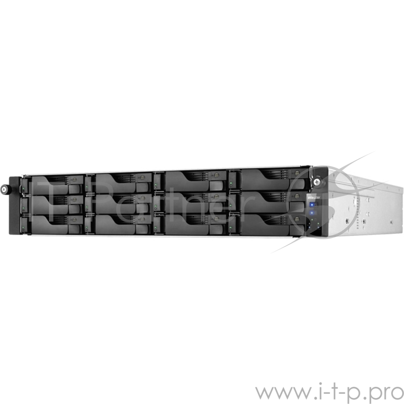 Система хранения данных ASUSTOR AS7012RDX (12-Bay NAS, Intel Xeon 3.4 GHz Quard-Core, 4GB ECC DDR3, GbE x 4, HDMI, VGA, 2x PCI-E (10GbE options), USB 3.0 & eSATA, WoL, System Sleep Mode)