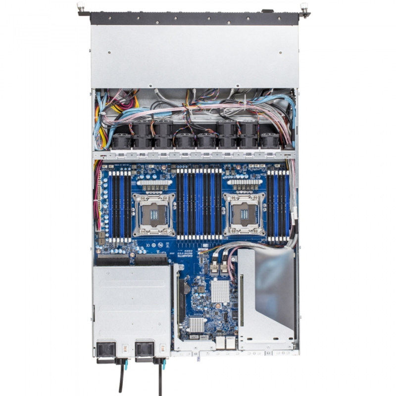 Серверная платформа Gigabyte R180-F2A Dual Socket 1U Rackmount Server, E5-2600 V3 / V4, 24 x RDIMM, 10 x 2.5