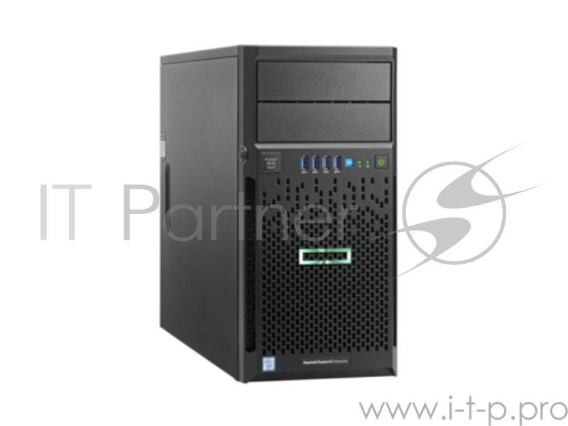 Сервер HP ML30 Gen9, 1x E3-1220v6 4C 3.0GHz, 1x8Gb-U, B140i/ZM (RAID 1+0/5/5+0) noHDD (4 LFF 3.5'' HP) 1x350W NHP NonRPS), 2x1Gb/s, DVDRW, iLO5, Tower-4U, 3-1-1